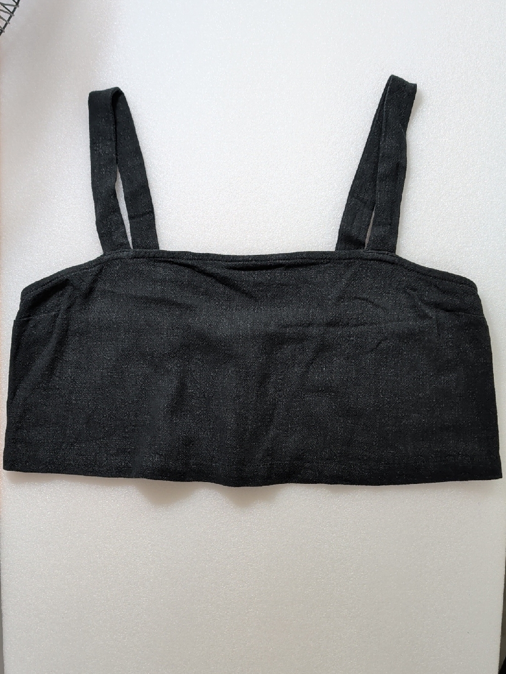 Reef Black Cropped Square Neck Tank Size Small